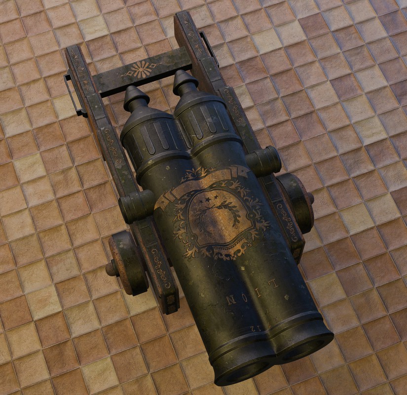 Thunderstrike Double Barrel Ornate Historical Cannon