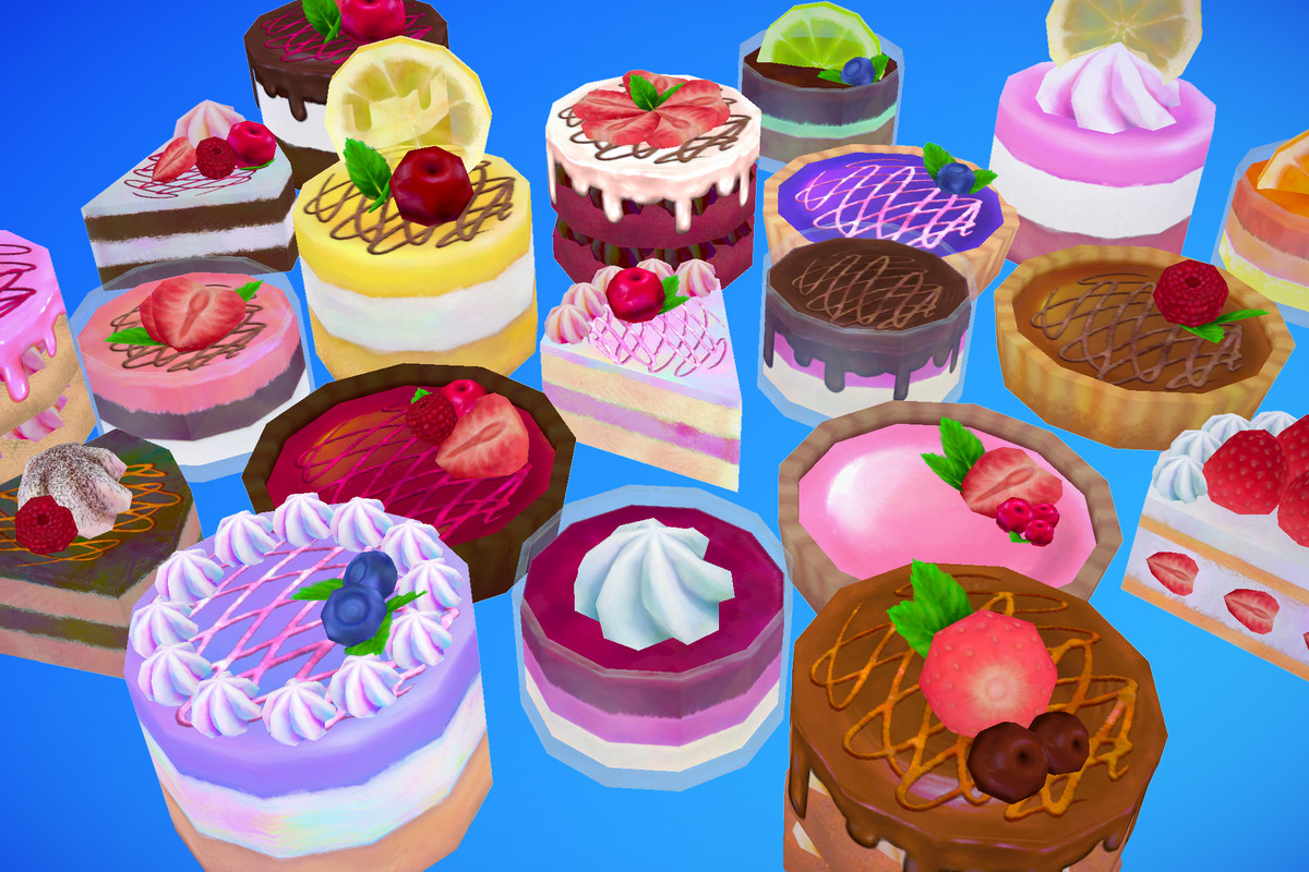 Modular Hand-Painted Dessert Pack – Customizable Low-Poly Bakery Food Props