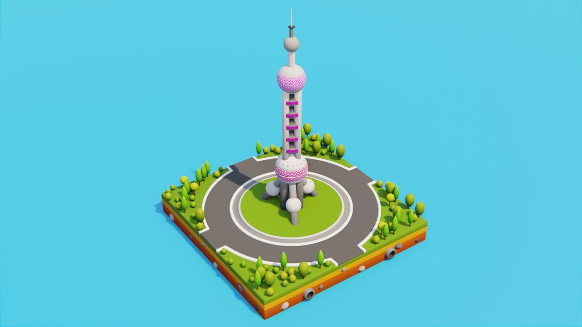 Low Poly Asia & Oceania LandMarks by IGS
