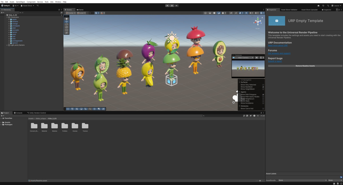 Cartoon kids 3 03 in fruit costumes