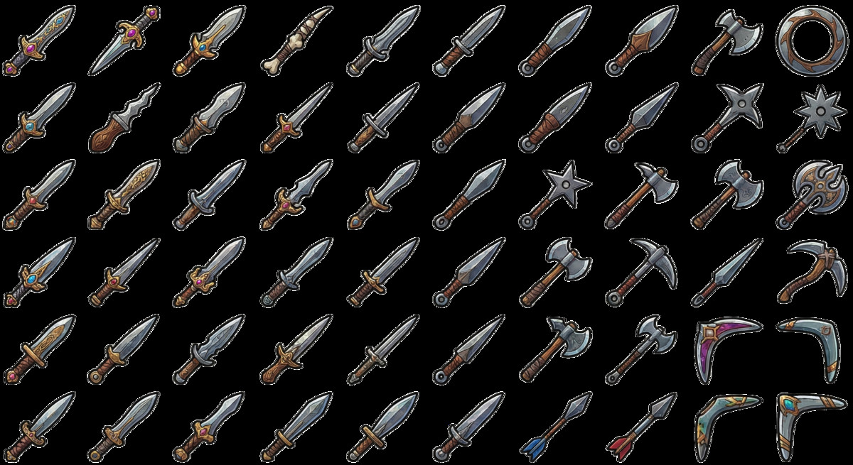 2D Fantasy RPG Weapon Icon Pack - 1000+ Items