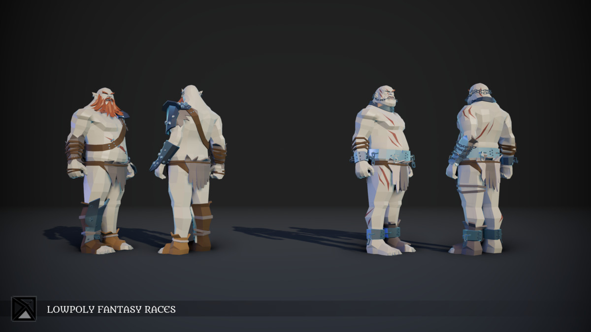 Lowpoly NPCs Bundle MEDIEVAL FANTASY SERIES