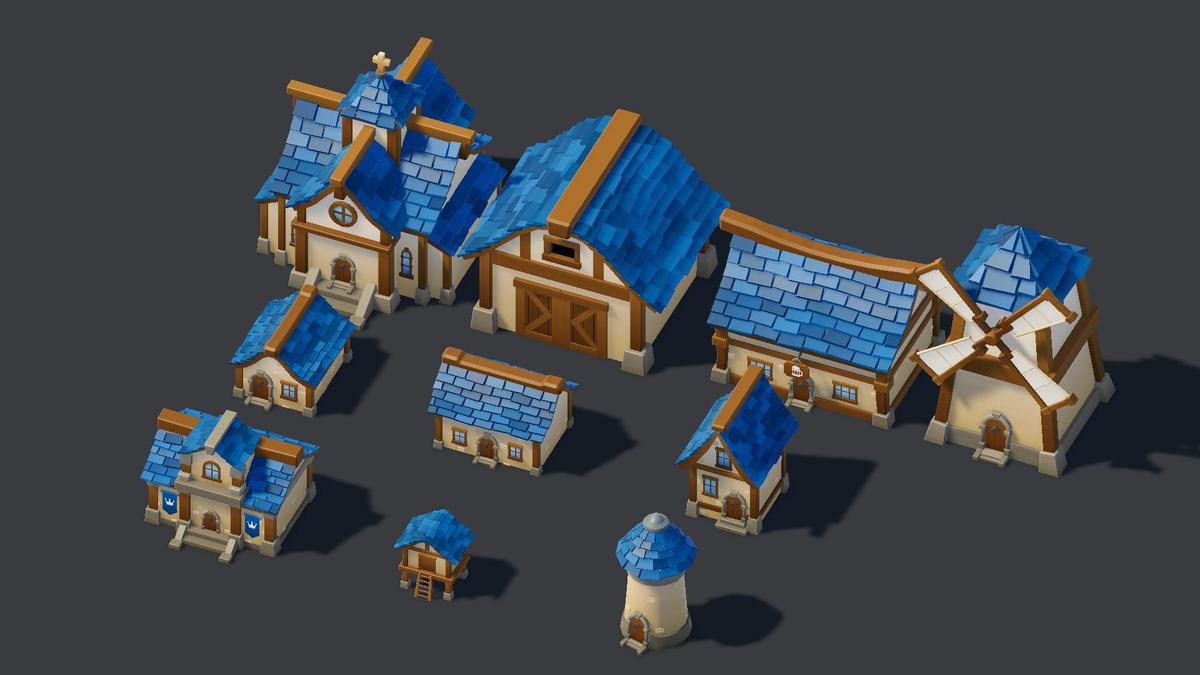 Stylized Fantasy Village Kit