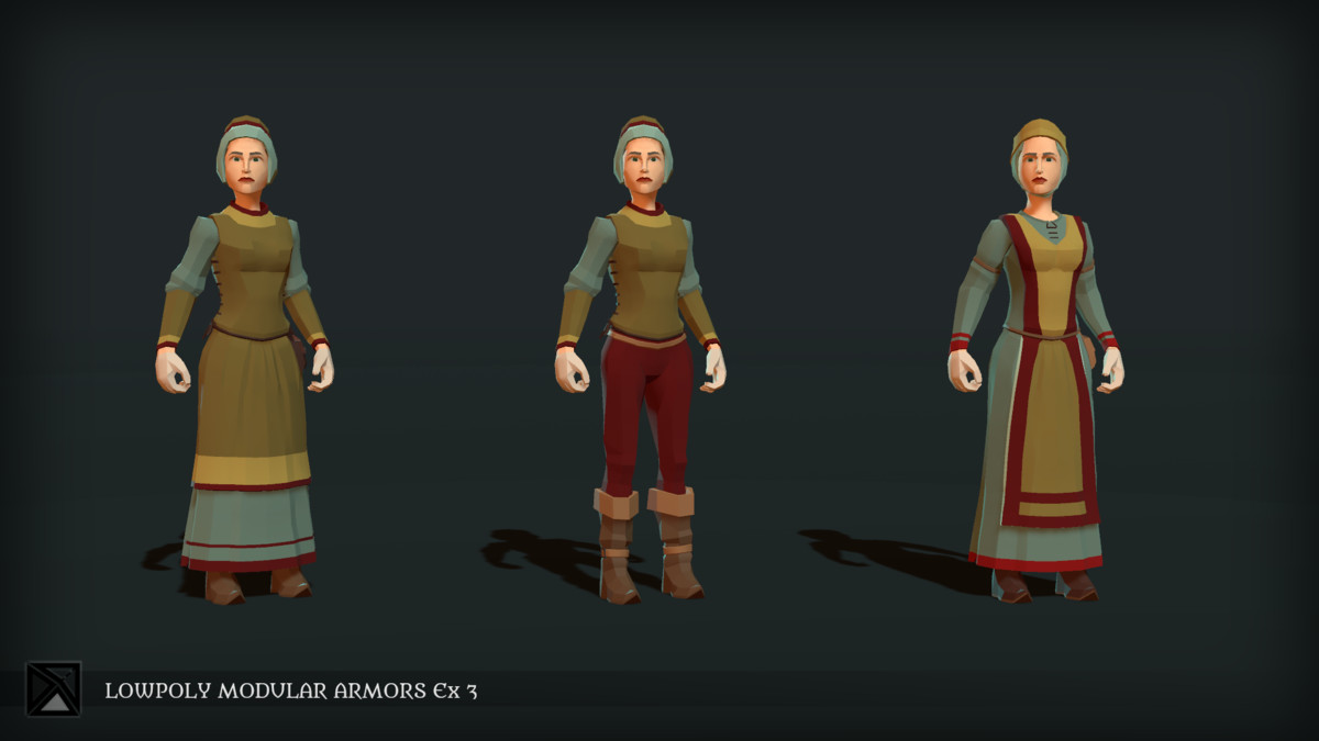 Low Poly Modular Armors Expansion Pack 03 - LOWPOLY MEDIEVAL FANTASY SERIES