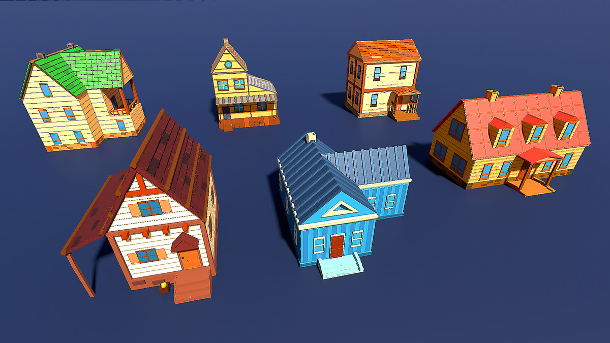 Low Poly Farm. HappyLifeville