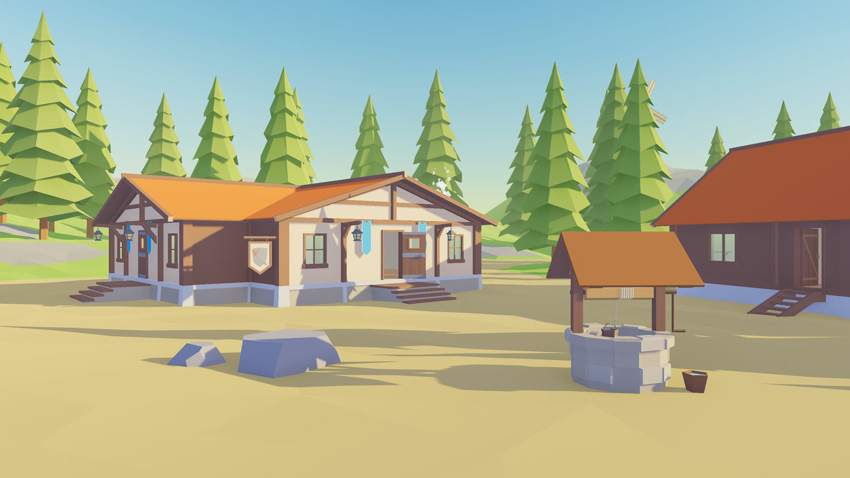 Low Poly Modular Medieval Buildings Pack