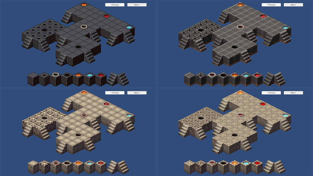 2D Isometric Modular Tileset – Brick & Plank
