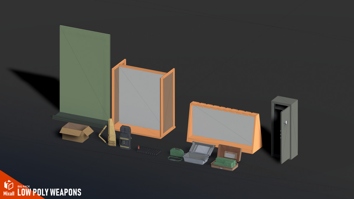 LOW POLY Weapons - Big pack