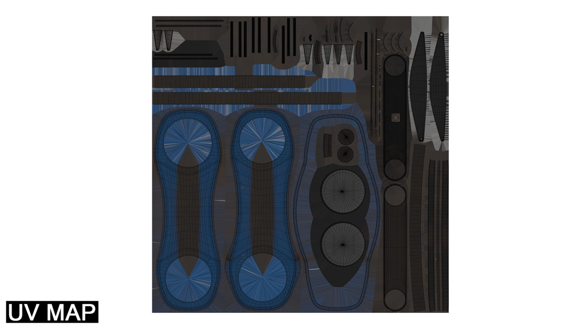 Sci Fi Hoverboard 02 URP HDRP Textures
