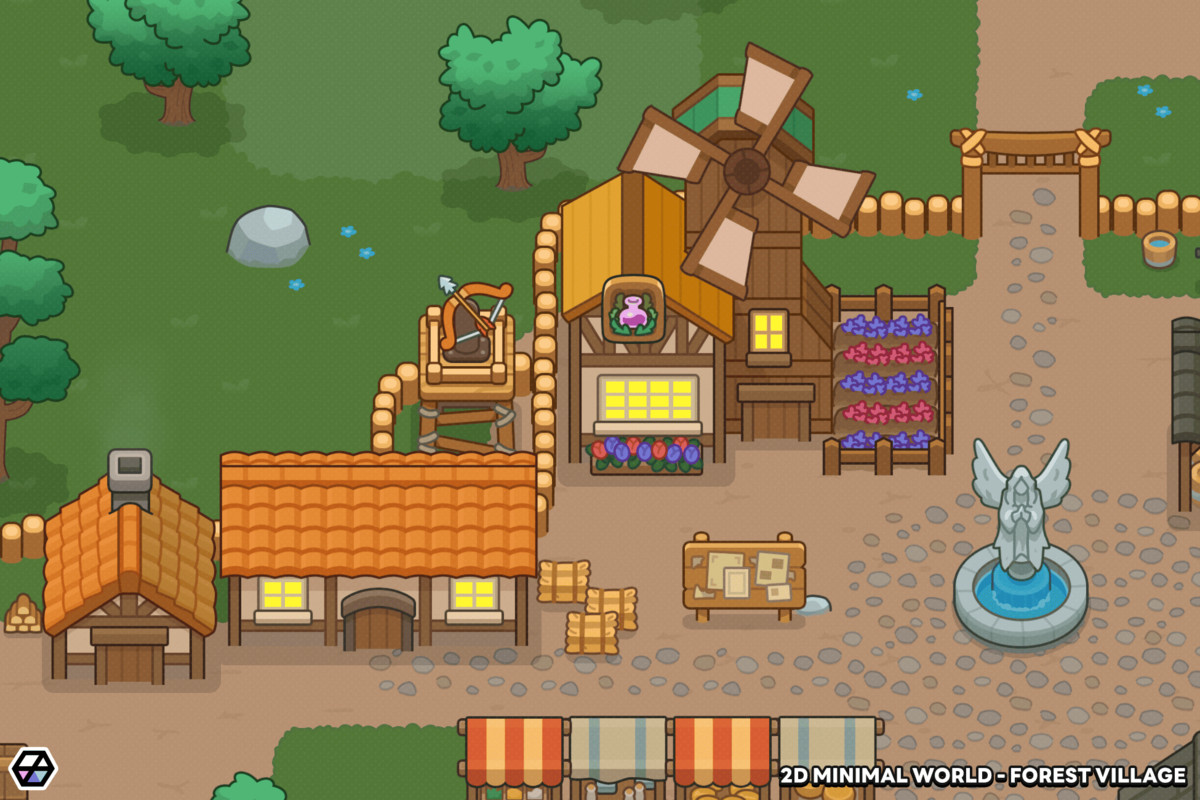 2D Minimal World - Forest Village