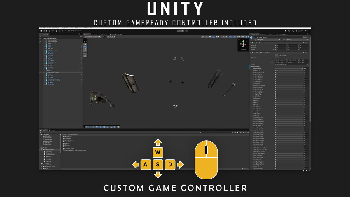 Shield Guardian Avelyn - Stylized Warrior Girl
