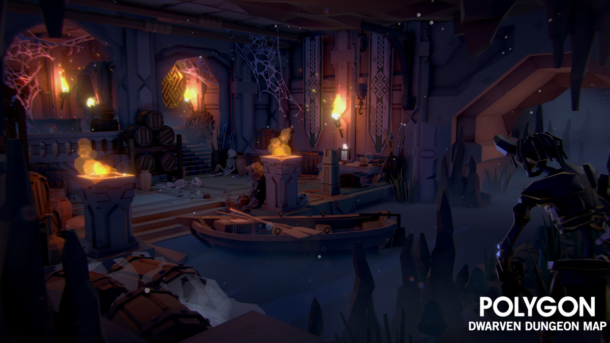 POLYGON - Dwarven Dungeon Map by Synty