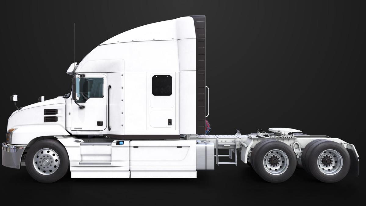 Heavy Truck Chassis 05 White Interior URP HDRP Textures