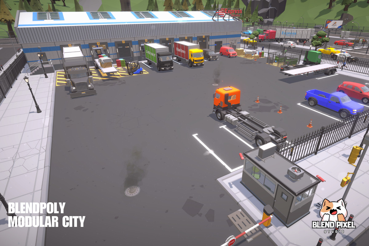 BlendPoly Modular City - Low Poly Assets