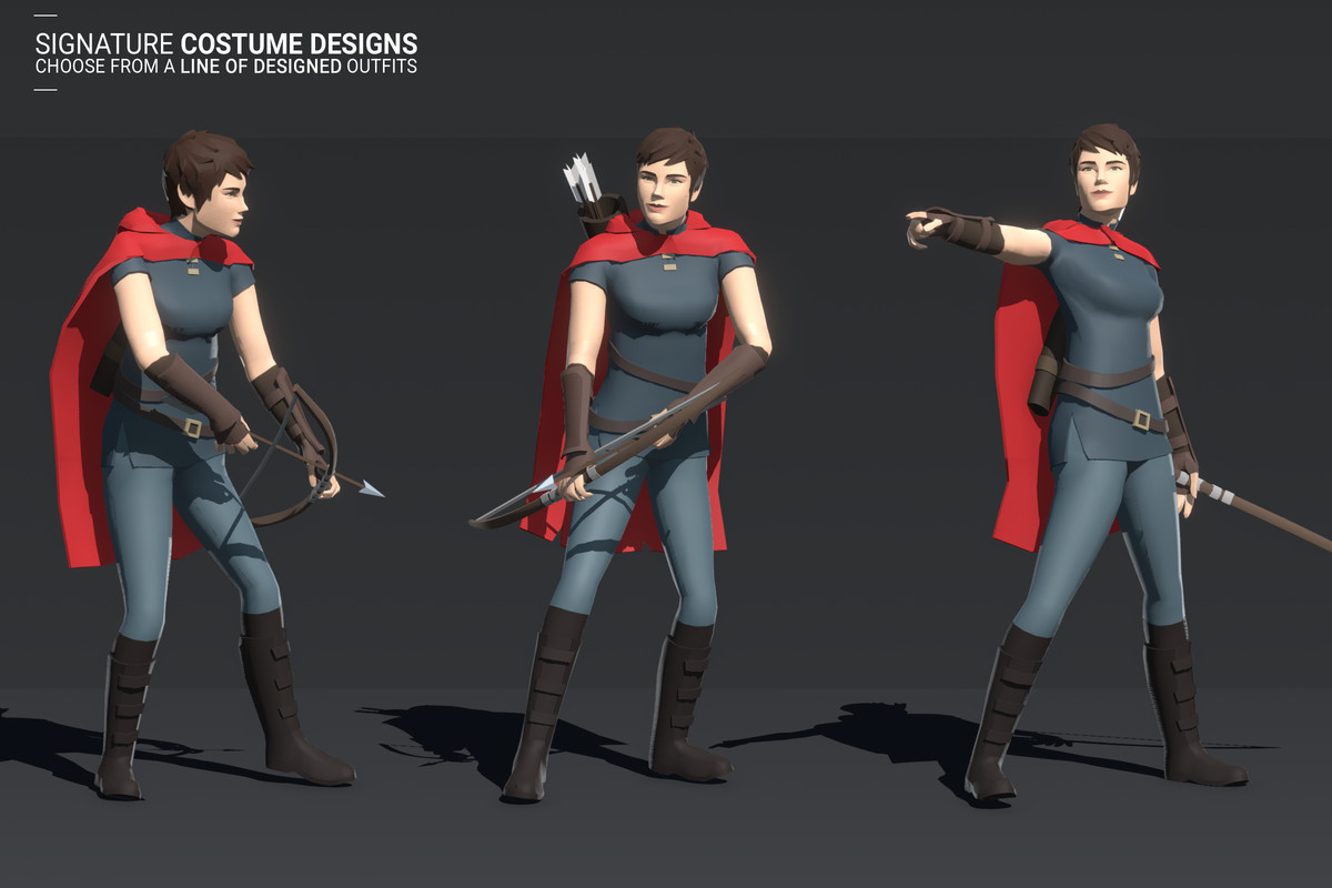 Polyquest Heroes: Warrior I Huntress