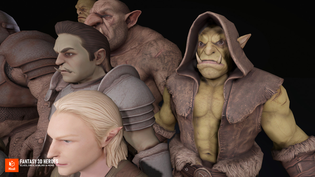 Fantasy 3D Heroes: Elves, Orcs, Goblins & More