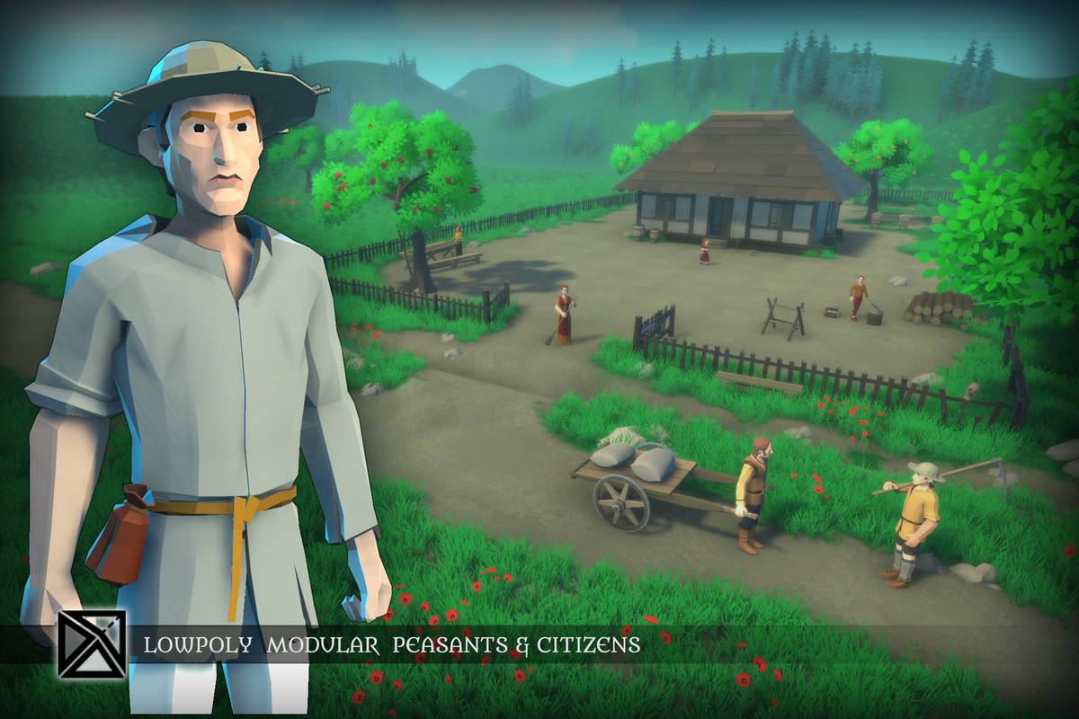 Lowpoly NPCs Bundle MEDIEVAL FANTASY SERIES