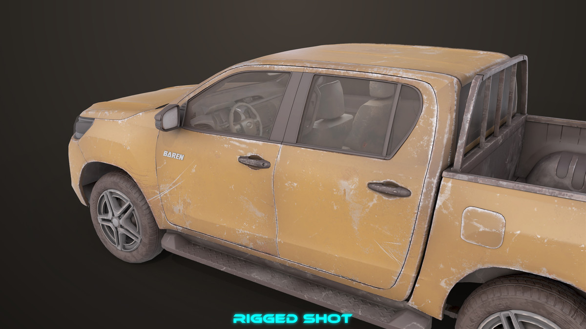 Pickup Truck 04 Brown Dusty URP HDRP Textures