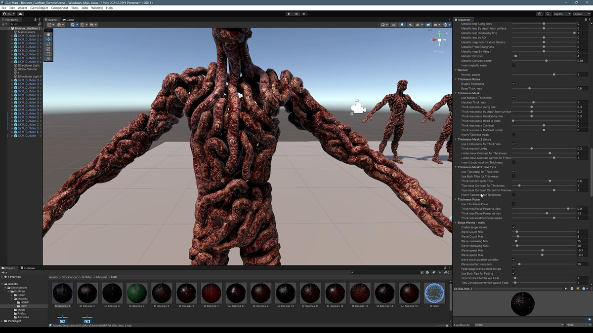 Bio Lines: Gut Man, a Humanoid Character for horror games