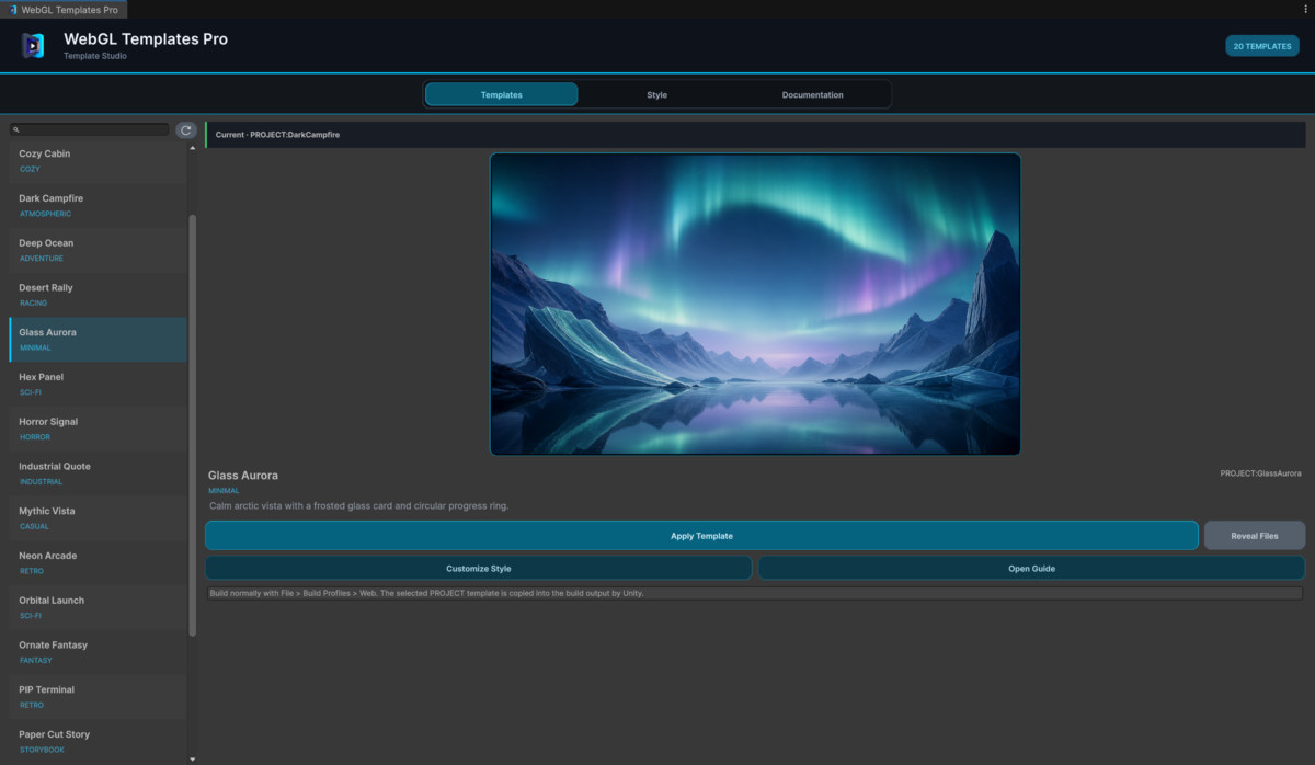 WebGL Templates Pro