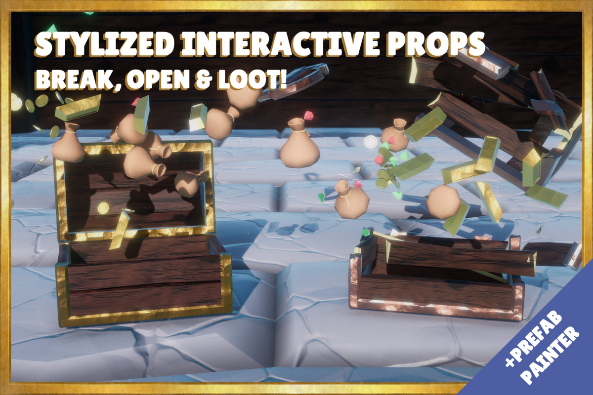 Stylized Interactive Prop System: Break, Open & Loot