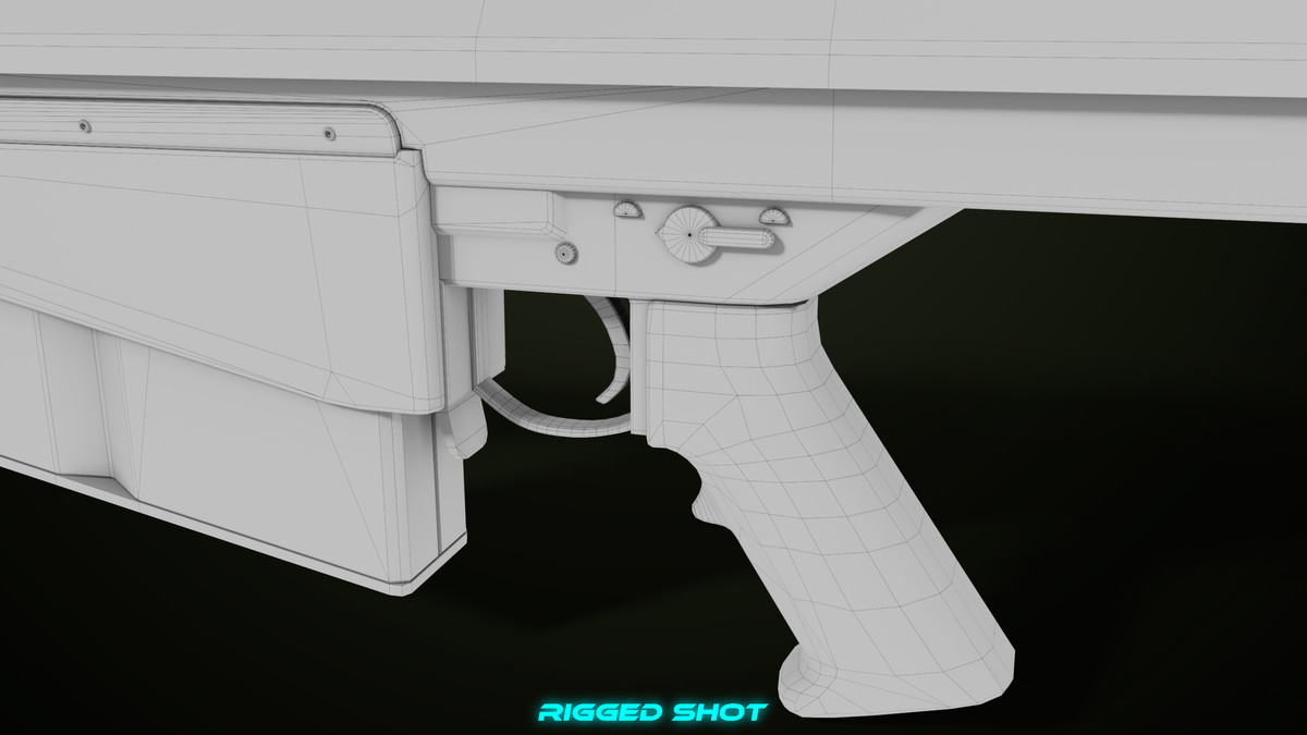 Sniper Rifle 02 Black and Sandal Single Map URP HDRP