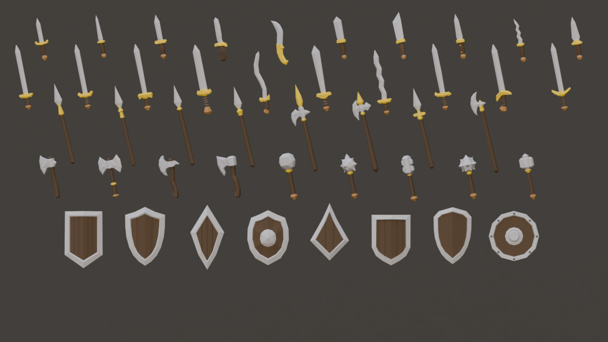 Fantasy Melee Weapons - Low Poly Pack