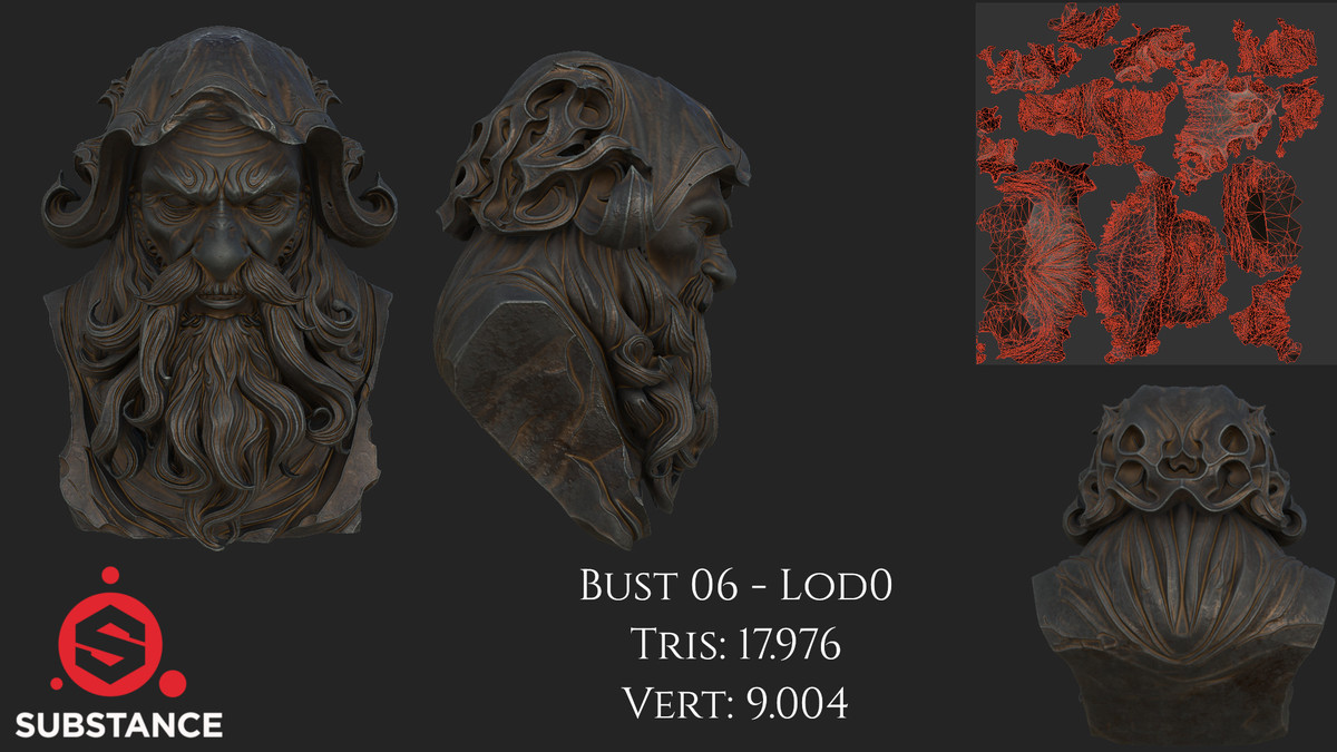 7 Dark Fantasy Statue Busts