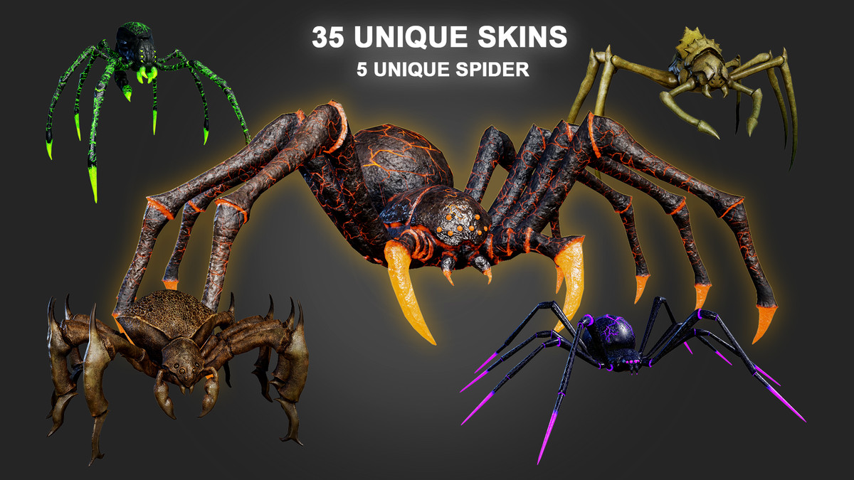 Stylized Spider Creatures Pack