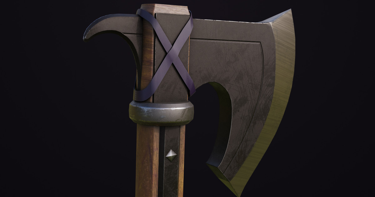 Battle Axe 14 Violet URP HDRP Textures