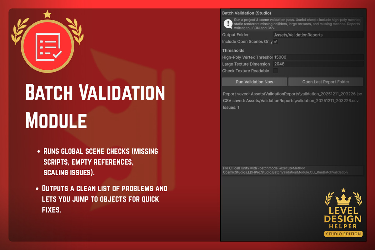 Level Design Helper — STUDIO EDITION
