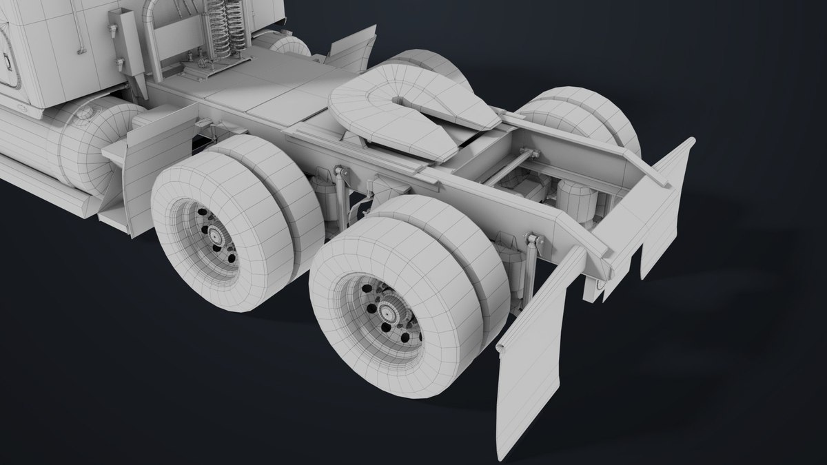 Heavy Truck Chassis 07 Blue and Green URP HDRP Textures