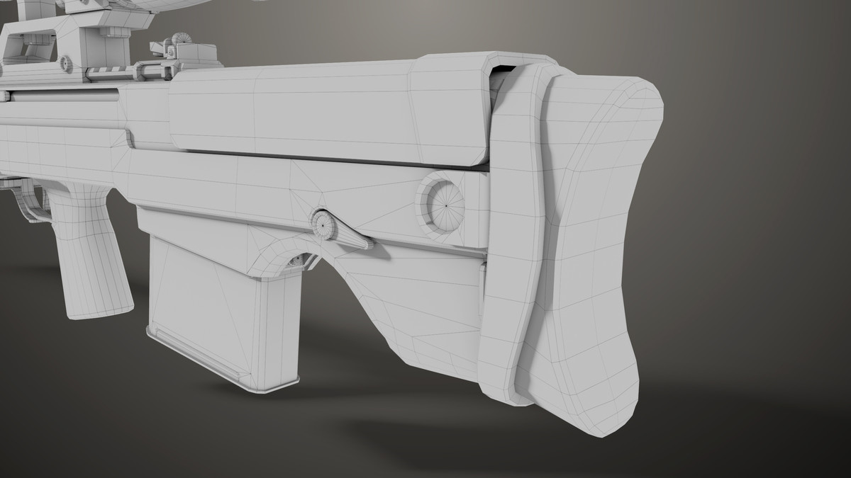 Sniper 05 Black and Sandal Single Mat URP HDRP Textures