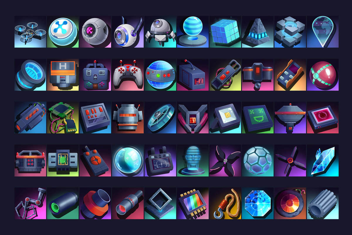 2700 Cyberpunk RPG Icons Pack