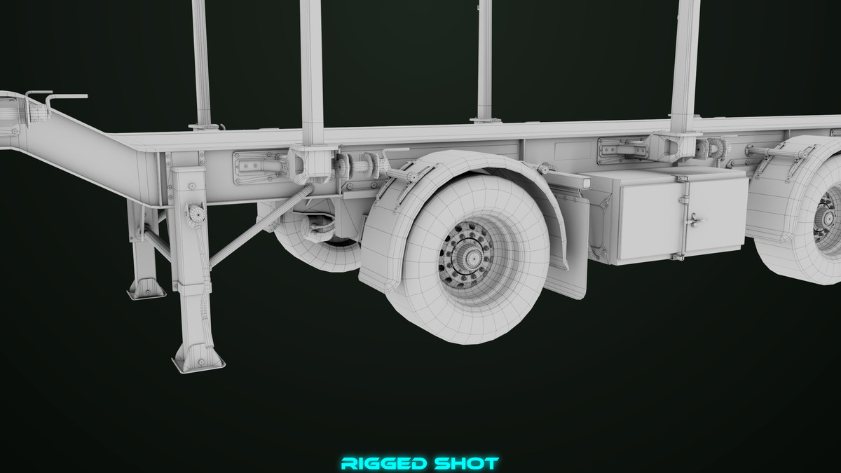 Truck 07 Log Trailer with All Loads Collection