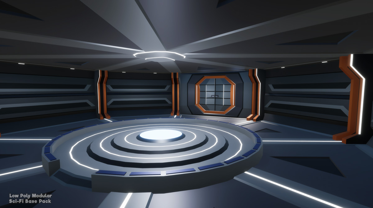Low Poly Modular Sci-Fi Base Pack