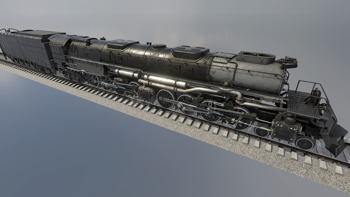 Animated Locomotive Steam Train