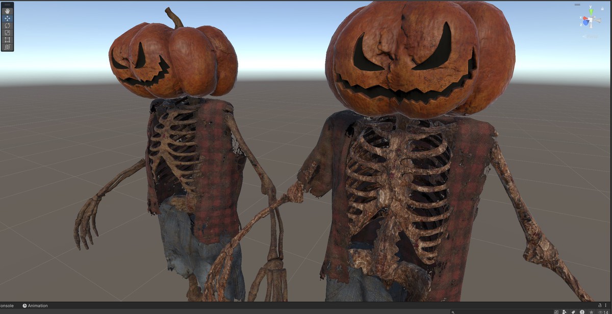 Scarecrow Pumpkin Halloween Skeleton