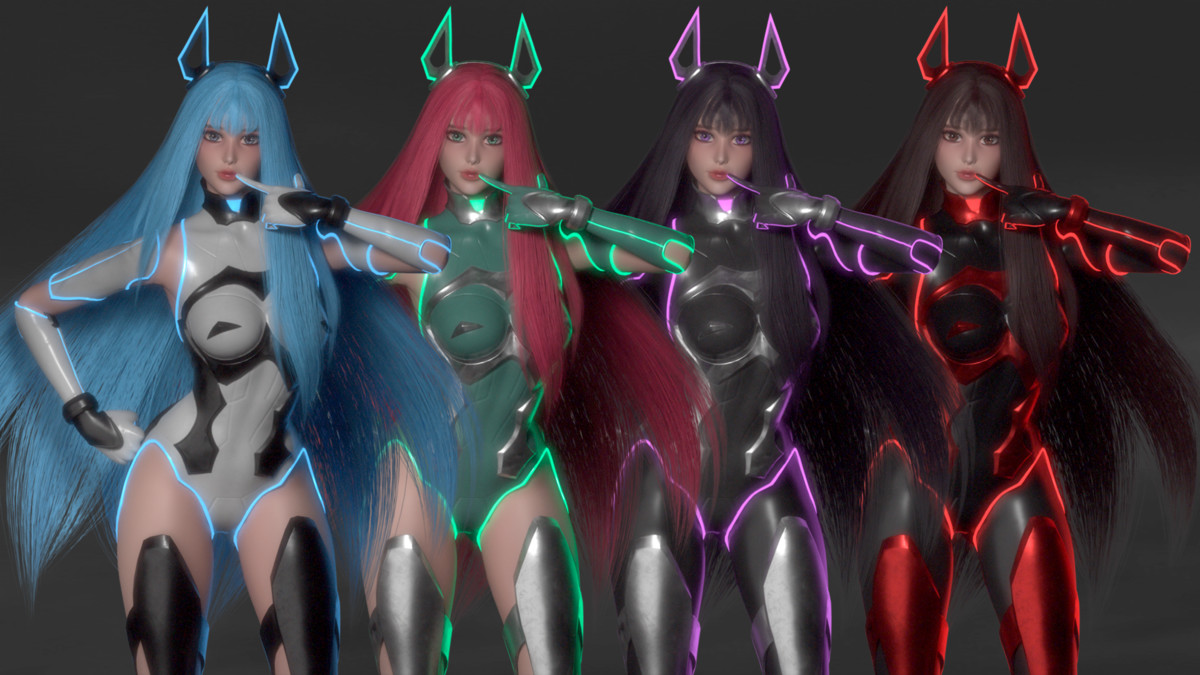 Stellar Aerith - Anime Sci-fi Girl