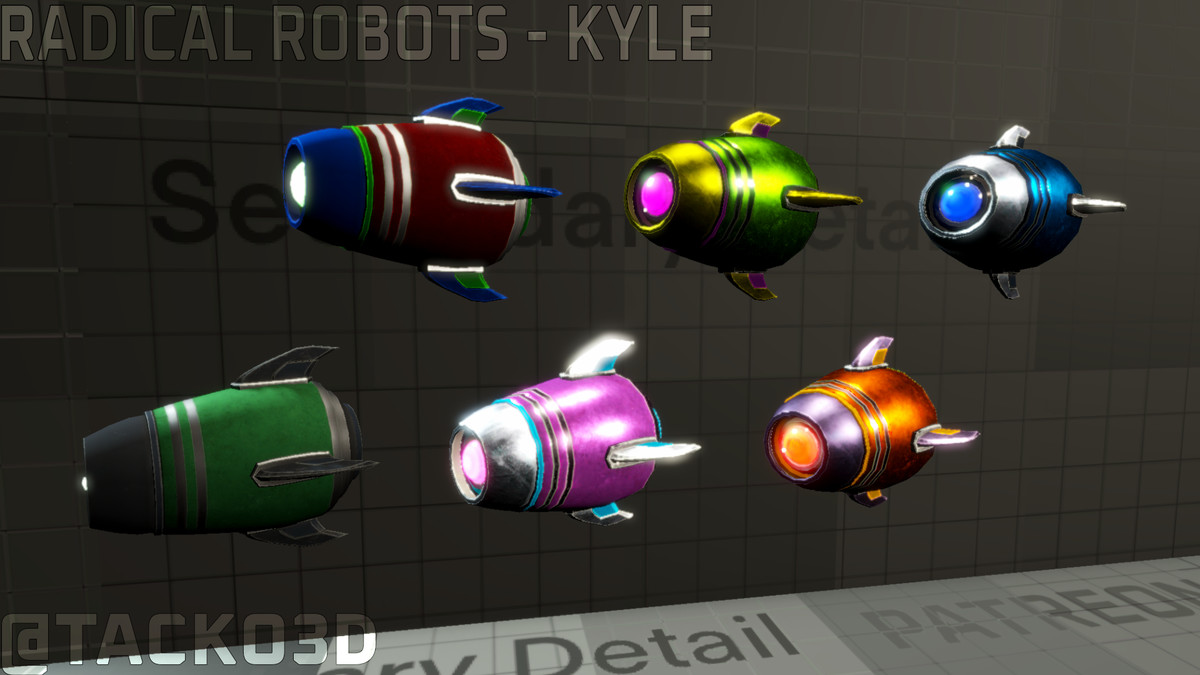 Customizable Robot Character - Kyle the Radical Robot