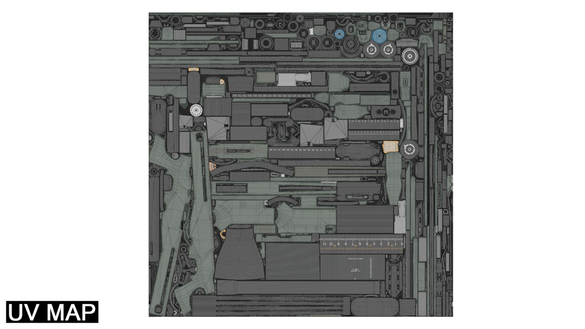 Sniper Rifle 03 Green URP HDRP Textures