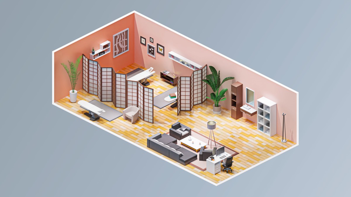 Interior 6 - Low Poly 3D Models Pack