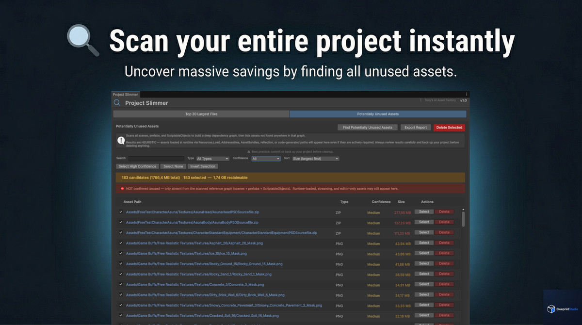 Project Slimmer – Remove Unused Assets