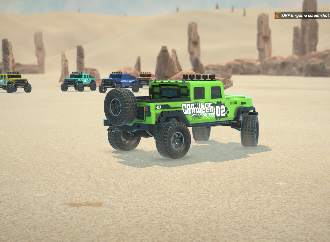 Off-Road Crawler 4x4 Pickup Vehicle Physics