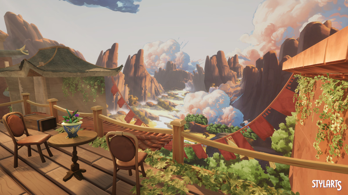 Stylized Asian Temple