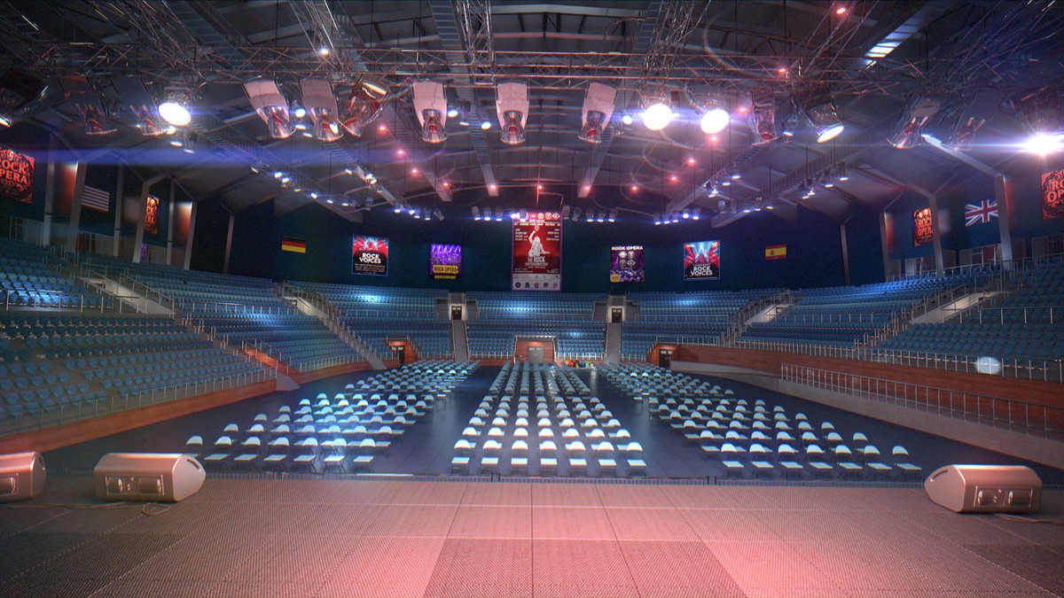 Concert Event Stage Arena Interior Modular 3d Environment Level