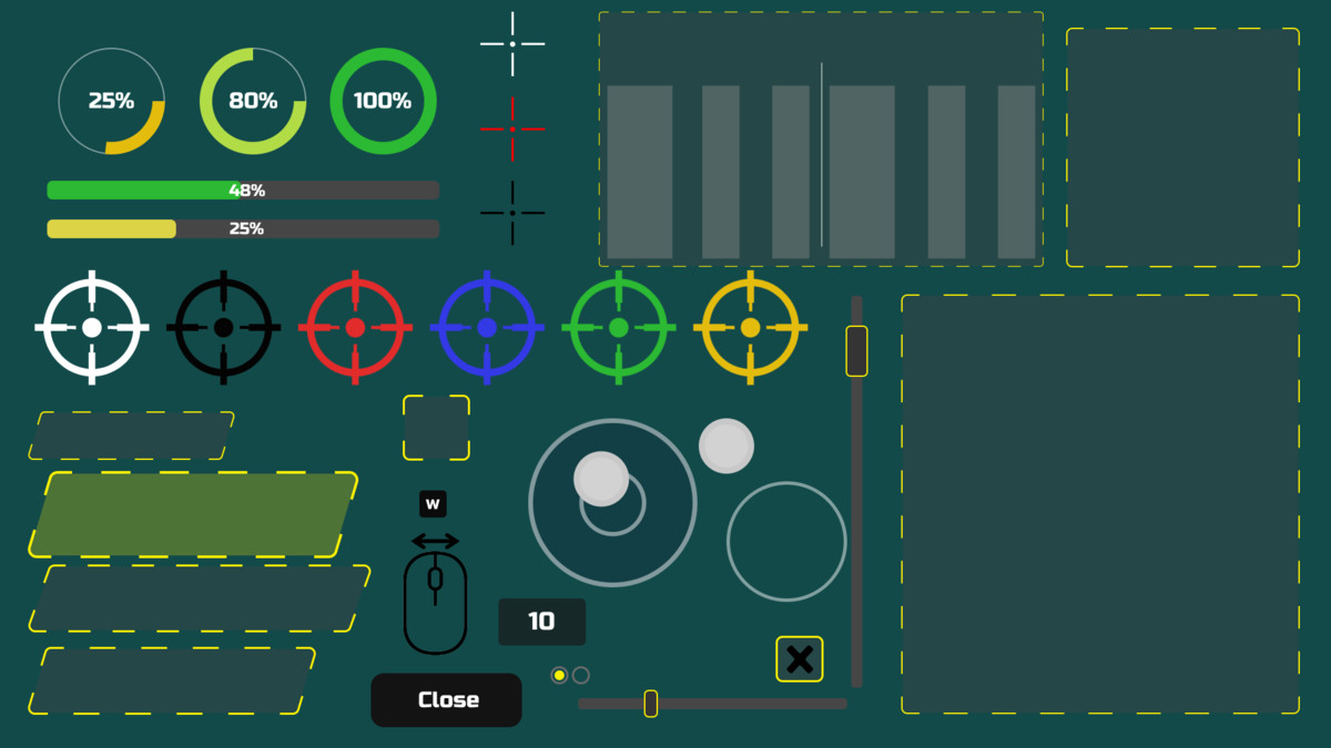 2D Gui Shooter + Icons