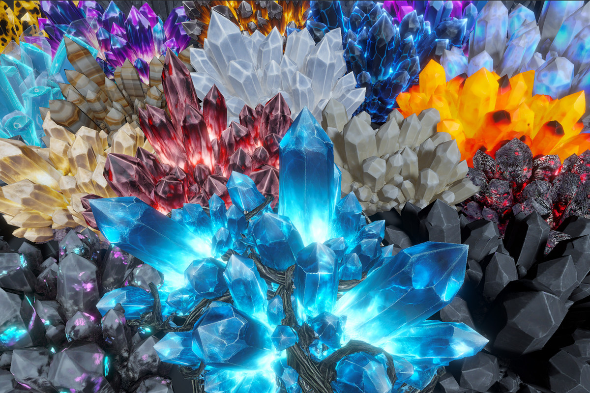 HQ Crystals - Low poly PBR