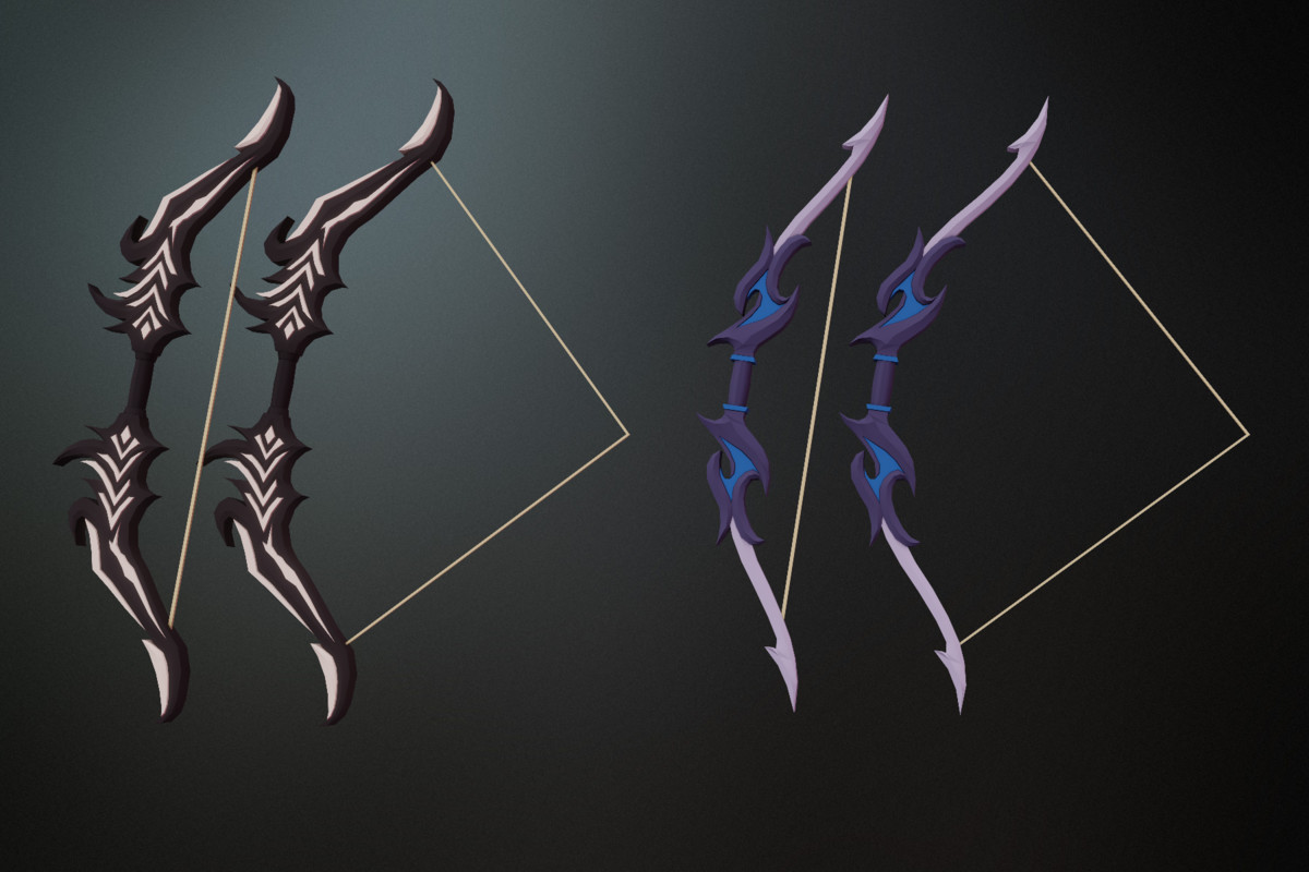 Low Poly Fantasy Bow Pack 25x Mobile/PC