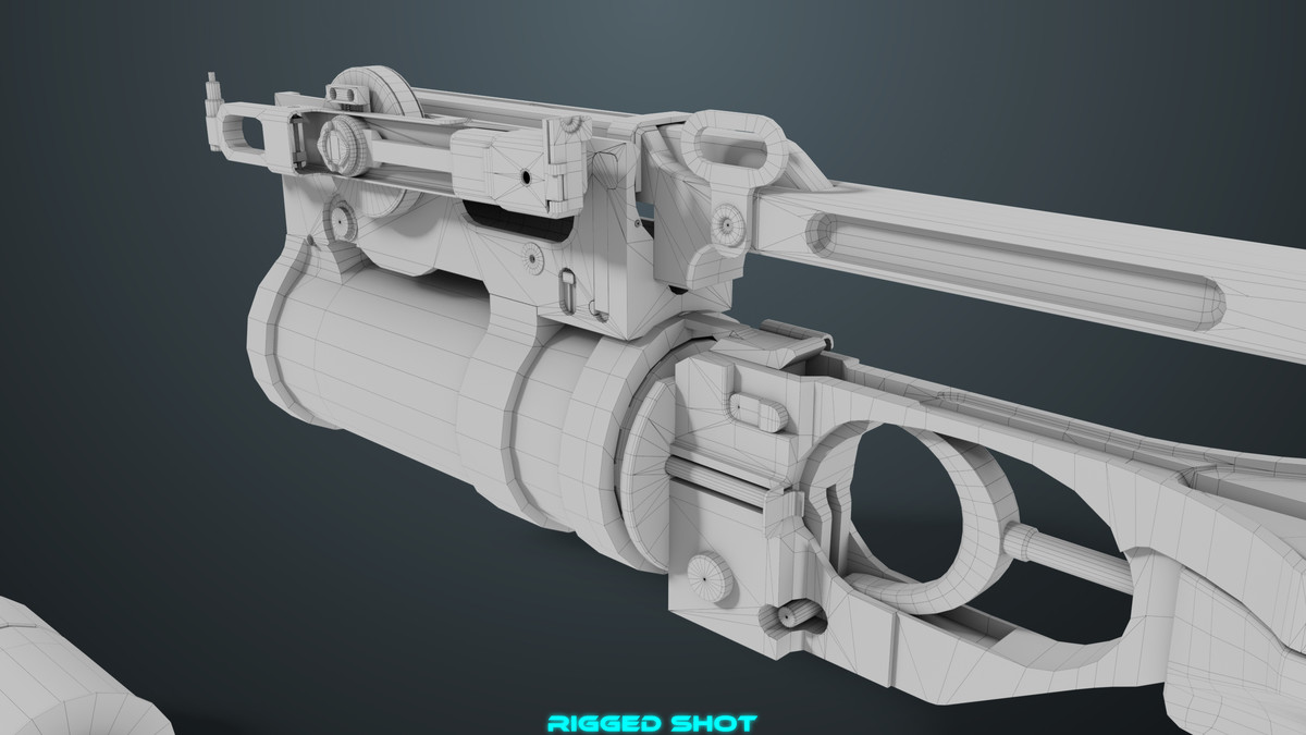 Grenade Launcher 03 Standalone Black URP HDRP Textures